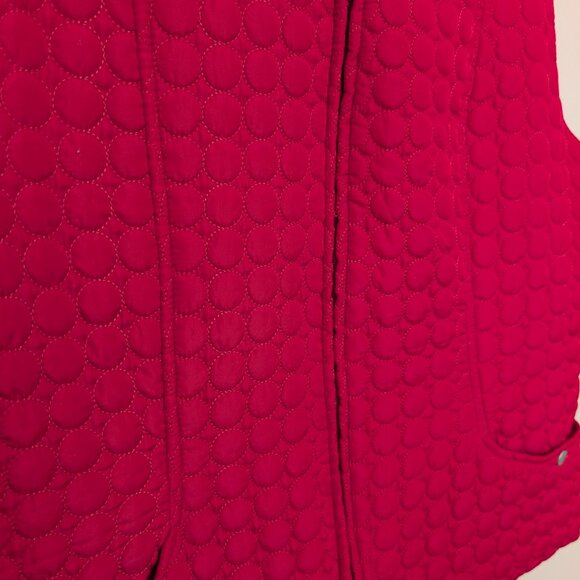 Jane Ashley red quilted puff vest XL - Picture 3 of 10